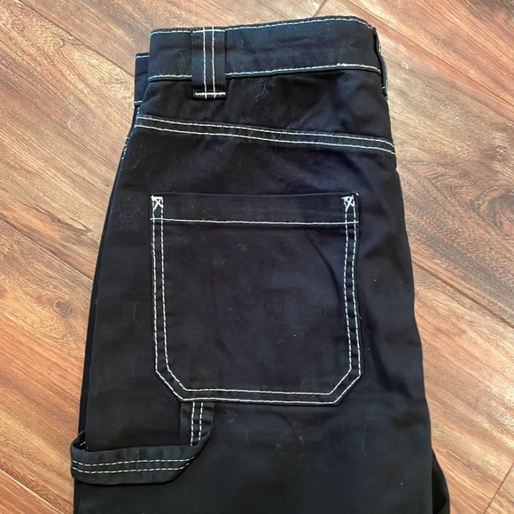Women's Retrod Black Carpenter's Jeans - Picture 3 of 4